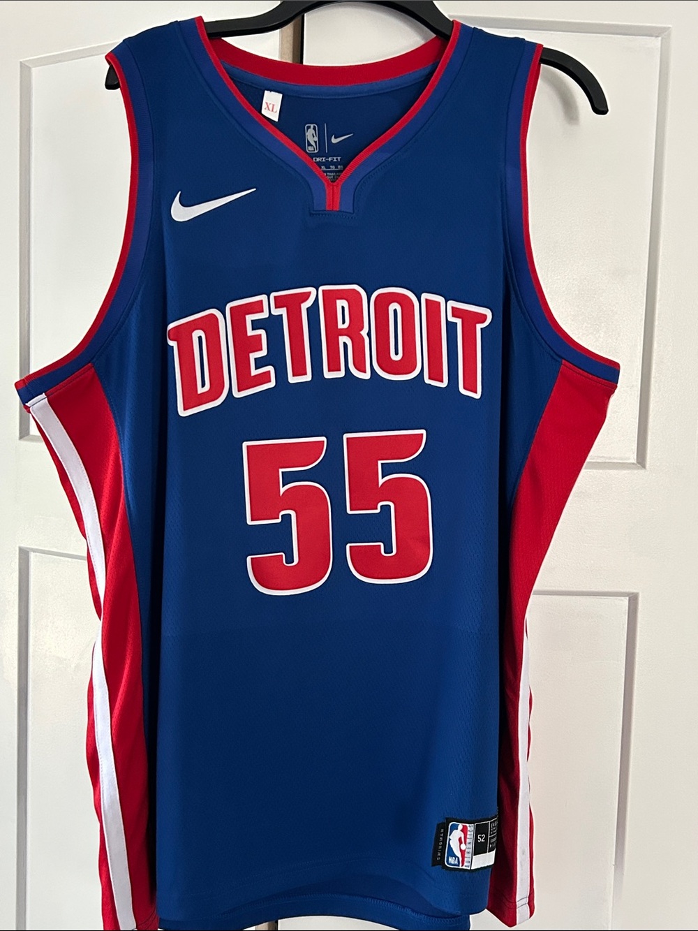 Nike Blue & Red Detroit #55 NBA Jersey
